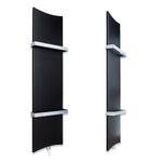 Designer Bone Style 1200 mm High x 300 mm Wide Heated Towel Rail Radiator Black