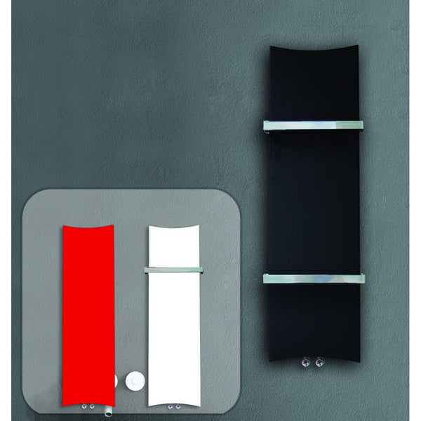 Designer Bone Style 1200 mm High x 300 mm Wide Heated Towel Rail Radiator Red