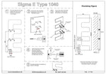 Heated Towel Rail Dimensions - 310mm Pipe Centre, 360mm Overall Width