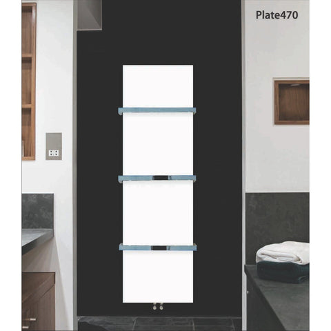 Designer Plate Style 1500 mm High x 500 mm Wide Heated Towel Radiator White