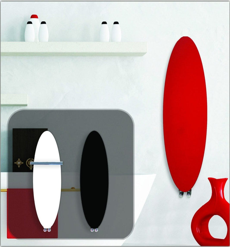 Designer Surf Style 1000 mm High x 300 mm Wide Heated Towel Radiator White