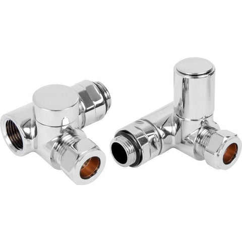 Dual Fuel Ready Corner Valve for Towel Rail Radiator Pair