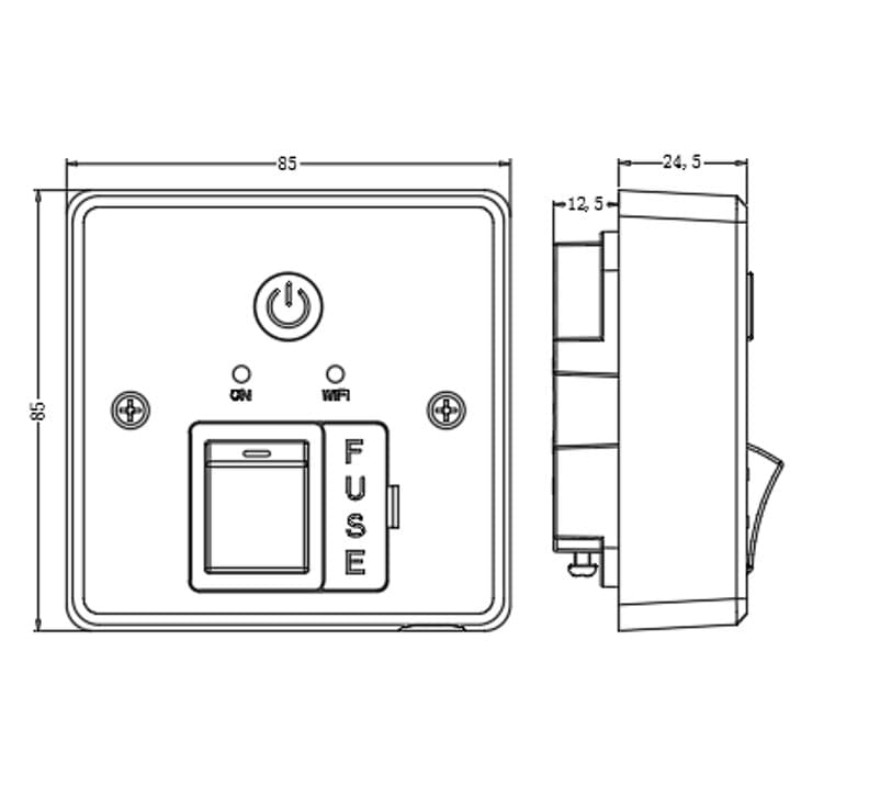 Electric Towel Rail Wifi Timer With Fused Spur Timerswitch