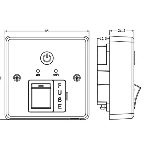 Electric Towel Rail Wifi Timer With Fused Spur Timerswitch