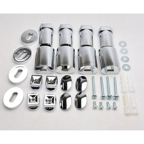 Ellipse Model Chrome Towel Radiator Bracket Set