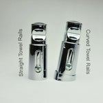 Ellipse Model Chrome Towel Radiator Bracket Set