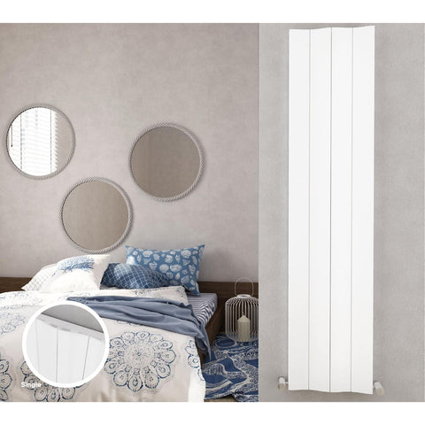 Faro Vertical Aluminium Radiator Heater - White & Anthracite