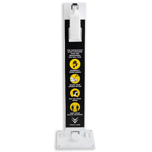 Hand Gel Floor Standing Dispenser Feet Operated  | Freestanding Sanitiser Holder