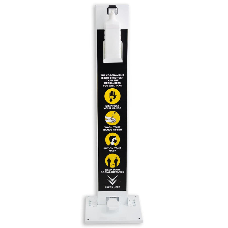 Hand Gel Floor Standing Dispenser Feet Operated  | Freestanding Sanitiser Holder