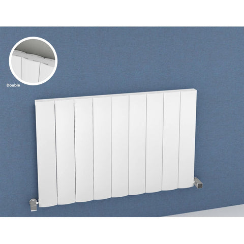 Lugo Horizontal Aluminium Radiator Heater - White & Anthracite