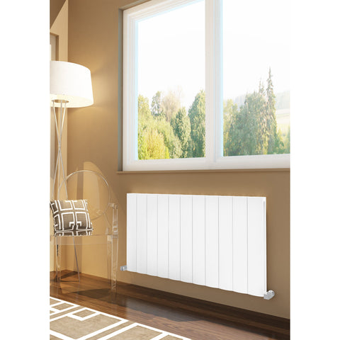 Lugo Horizontal Aluminium Radiator Heater - White & Anthracite