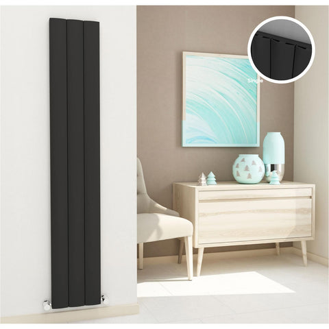 Lugo Vertical Aluminium Radiator Heater - White & Anthracite