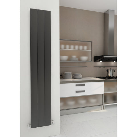 Lugo Vertical Aluminium Radiator Heater - White & Anthracite