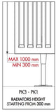 PK3 Floor Stand For Panel Radiators Floor Bracket Feet