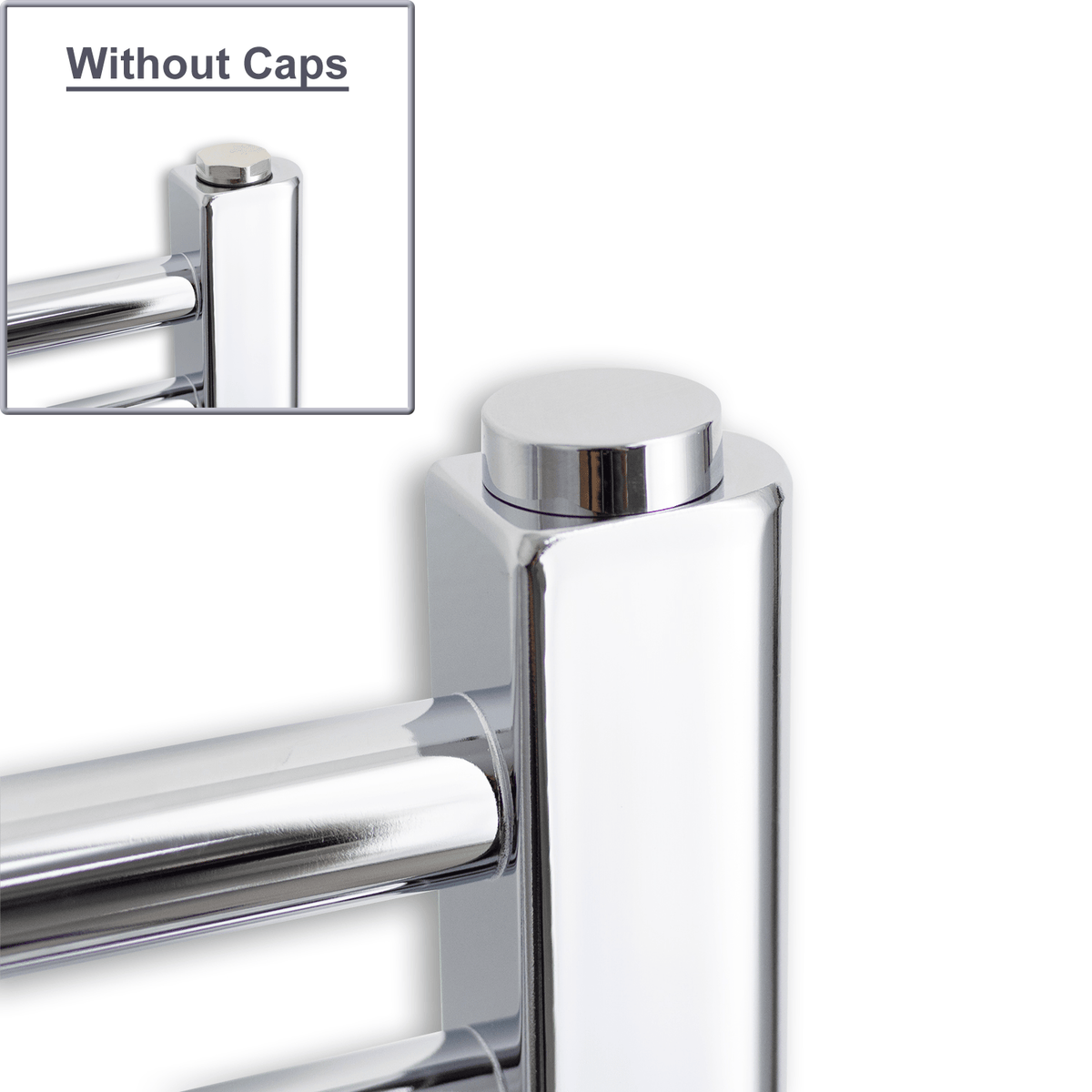 Premium Chrome Cover Caps For Towel Radiators