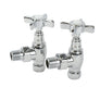 Reina Bronte Angled Traditional Chrome Straight Valve Set