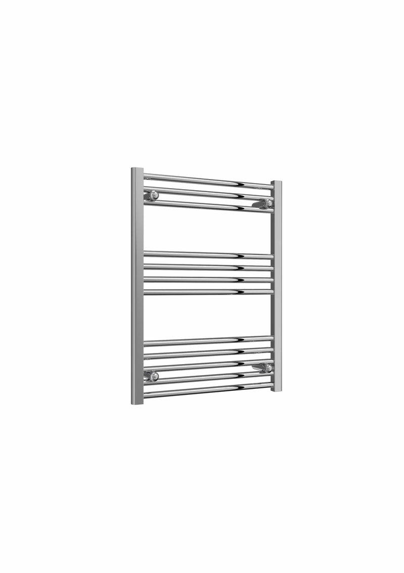 Flat / 800 x 600 mm Reina Capo Chrome Flat & Curved Towel Rail Radiator