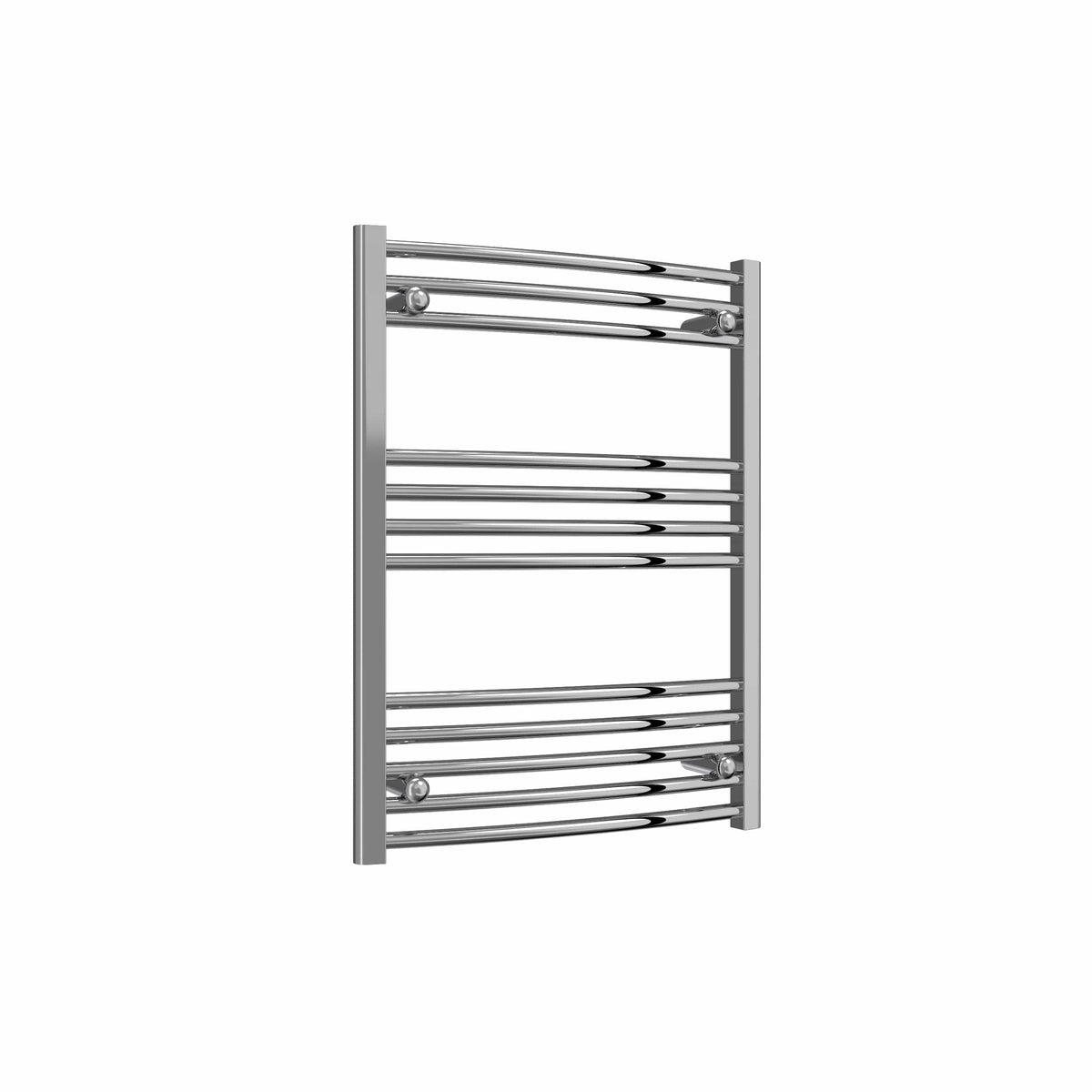 Curved / 800 x 600 mm Reina Capo Chrome Flat & Curved Towel Rail Radiator