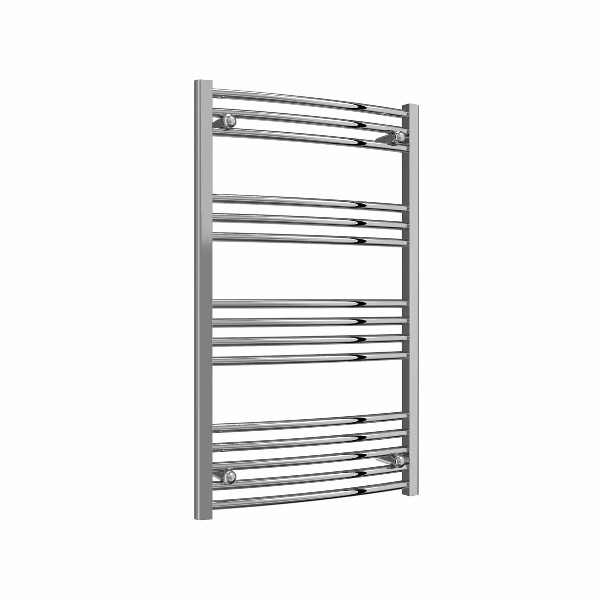 Curved / 1000 x 600 mm Reina Capo Chrome Flat & Curved Towel Rail Radiator