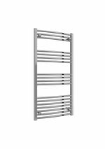 Curved / 1200 x 600 mm Reina Capo Chrome Flat & Curved Towel Rail Radiator