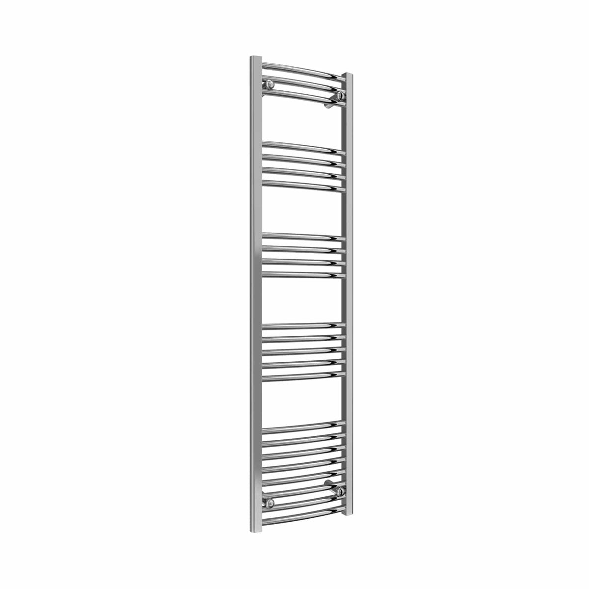 Curved / 1800 x 400 mm Reina Capo Chrome Flat & Curved Towel Rail Radiator