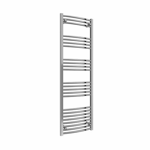 Curved / 1800 x 500 mm Reina Capo Chrome Flat & Curved Towel Rail Radiator