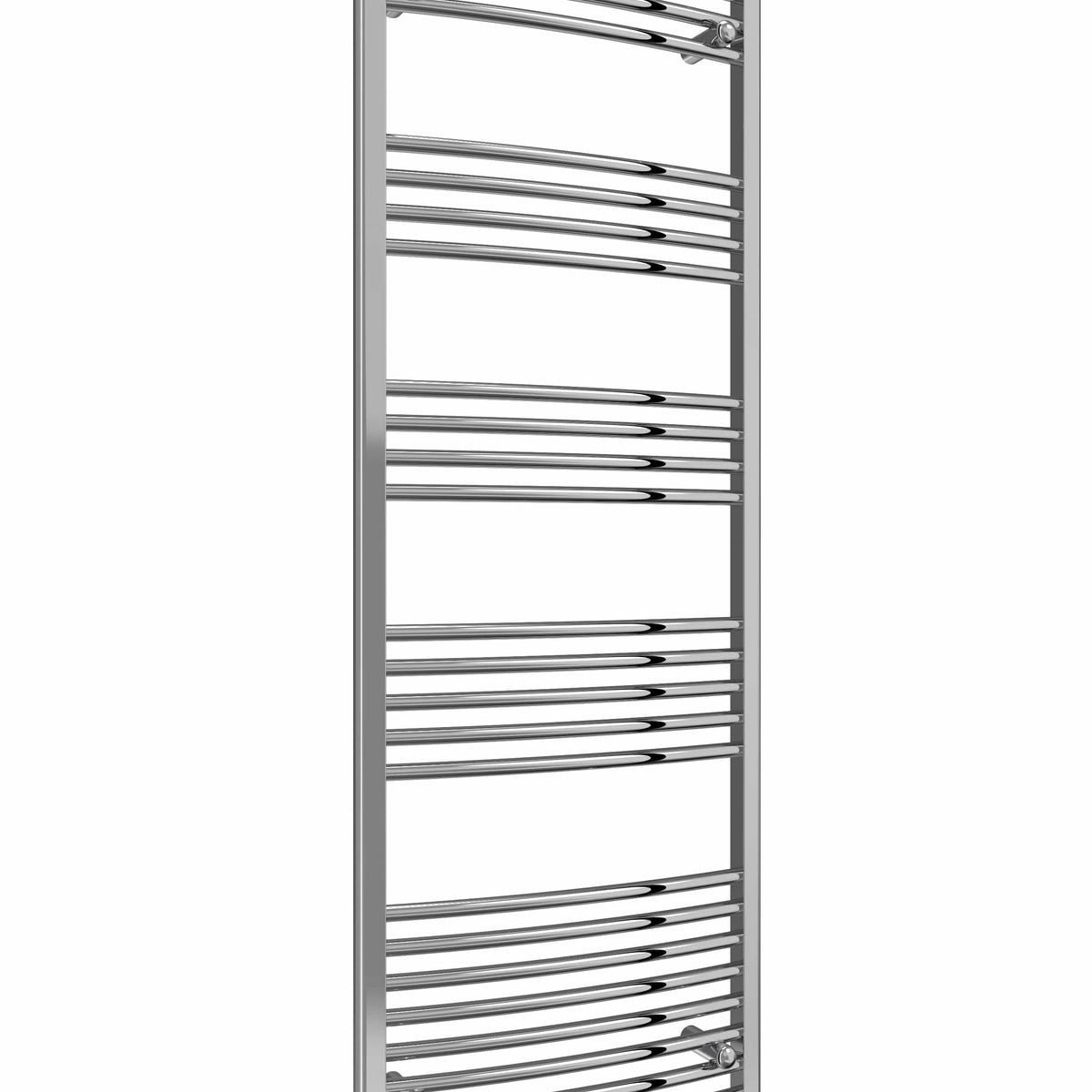 Curved / 1800 x 600 mm Reina Capo Chrome Flat & Curved Towel Rail Radiator