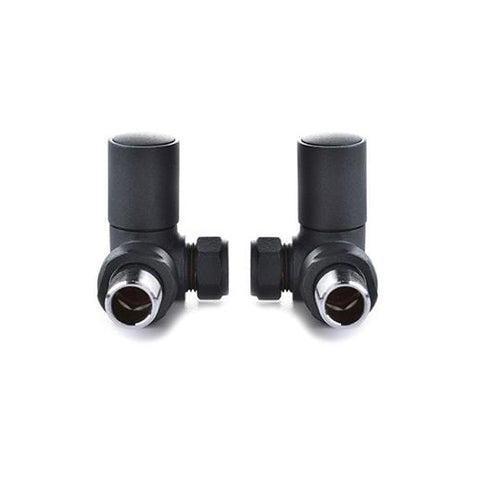 Reina Crova Corner Valve Anthracite For Towel Rail (Pair)