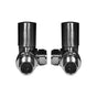 Reina Crova Corner Valve Brushed For Towel Radiator - Pair