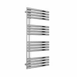 1106 x 500 mm Reina Designer Adora Vertical Heated Towel Rail Stainless Steel Radiator