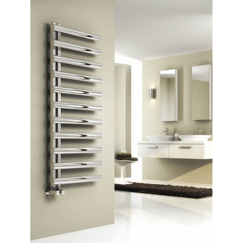 Reina Designer Cavo Vertical Heated Towel Rail Stainless Steel Radiator