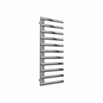Brushed / 1230 x 500 mm Reina Designer Cavo Vertical Heated Towel Rail Stainless Steel Radiator