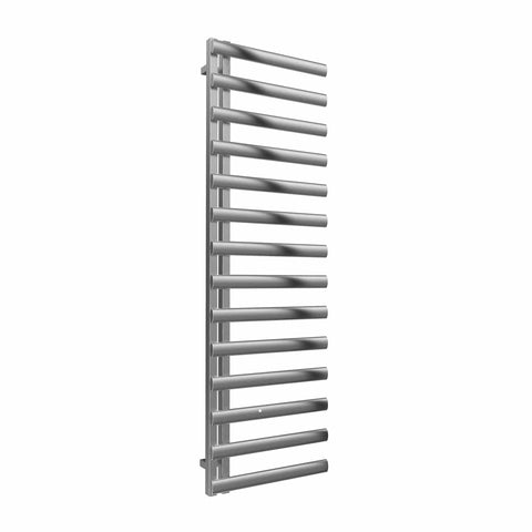 Brushed / 1580 x 500 mm Reina Designer Cavo Vertical Heated Towel Rail Stainless Steel Radiator