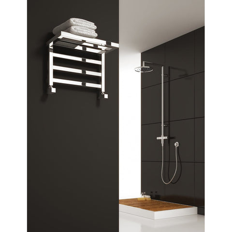 Reina Designer Elvina Chrome Heated Towel Rail Steel Radiator