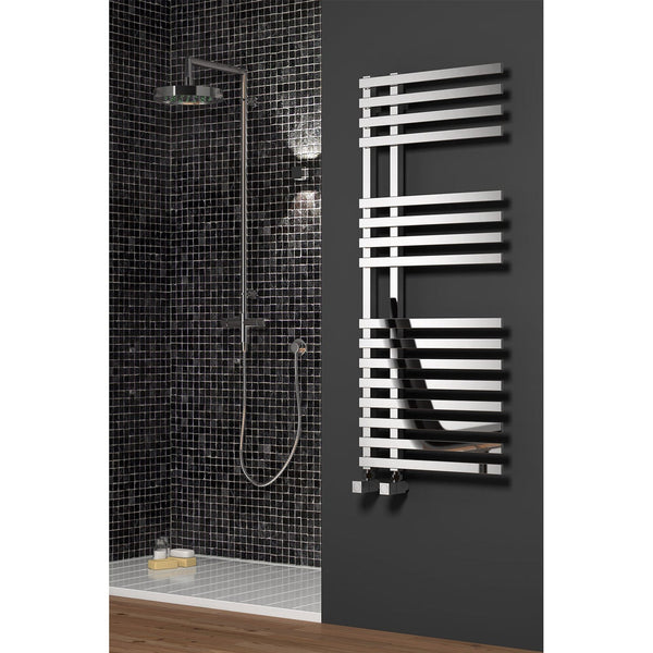 Reina Designer Felino Vertical Chrome Heated Towel Rail Steel Radiator