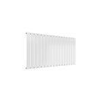 Single / White / 600 x 1254 mm Reina Designer Flat Horizontal Steel Radiator