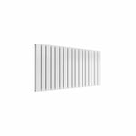 Double / White / 600 x 1254 mm Reina Designer Flat Horizontal Steel Radiator