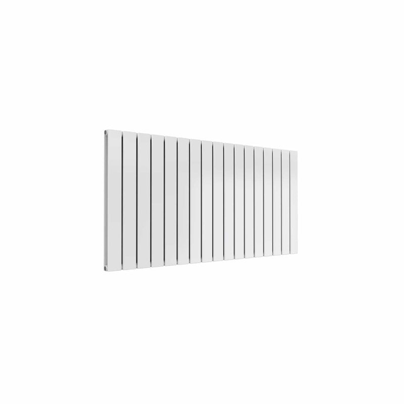 Double / White / 600 x 1254 mm Reina Designer Flat Horizontal Steel Radiator
