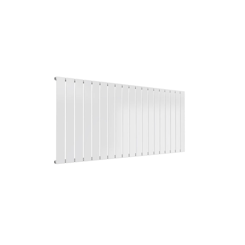 Single / White / 600 x 1402 mm Reina Designer Flat Horizontal Steel Radiator