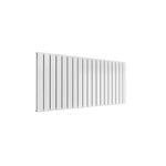 Double / White / 600 x 1402 mm Reina Designer Flat Horizontal Steel Radiator
