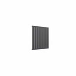 Single / Anthracite / 600 x 588 mm Reina Designer Flat Horizontal Steel Radiator