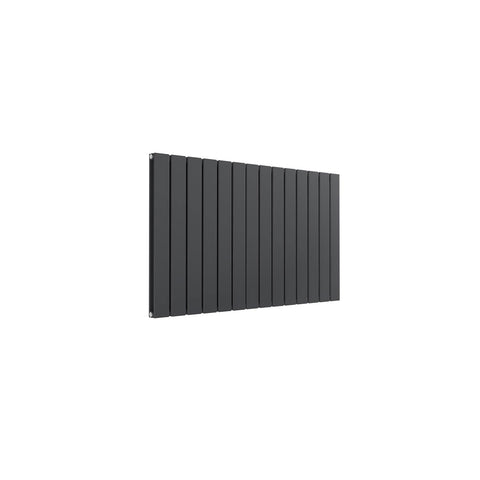 Double / Anthracite / 600 x 1032 mm Reina Designer Flat Horizontal Steel Radiator