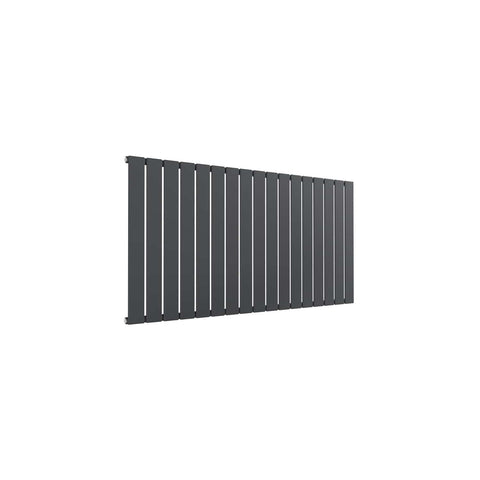 Single / Anthracite / 600 x 1254 mm Reina Designer Flat Horizontal Steel Radiator