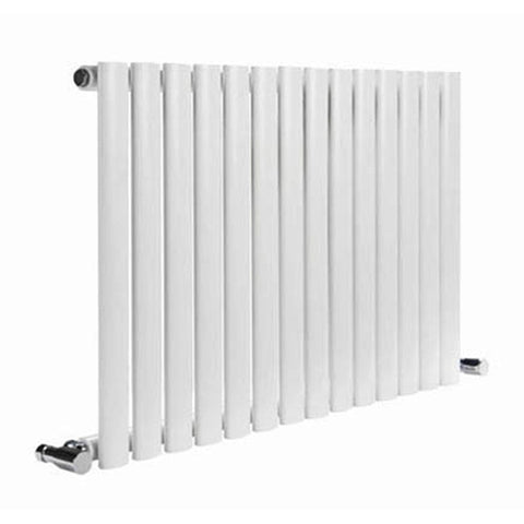 Reina Designer Neva Horizontal Steel Radiator - White and Anthracite