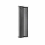 Anthracite / Single / 1500 x 472 mm Reina Designer Neva Vertical Steel Radiator