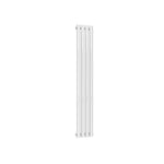 White / Single / 1500 x 236 mm Reina Designer Neva Vertical Steel Radiator