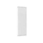 White / Single / 1500 x 472 mm Reina Designer Neva Vertical Steel Radiator
