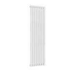 White / Single / 1800 x 472 mm Reina Designer Neva Vertical Steel Radiator
