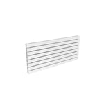 Double / 550 x 1200 mm Reina Designer Rione Horizontal Steel Radiator White