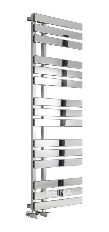 Reina Designer Sesia Vertical Chrome Towel Rail Steel Radiator